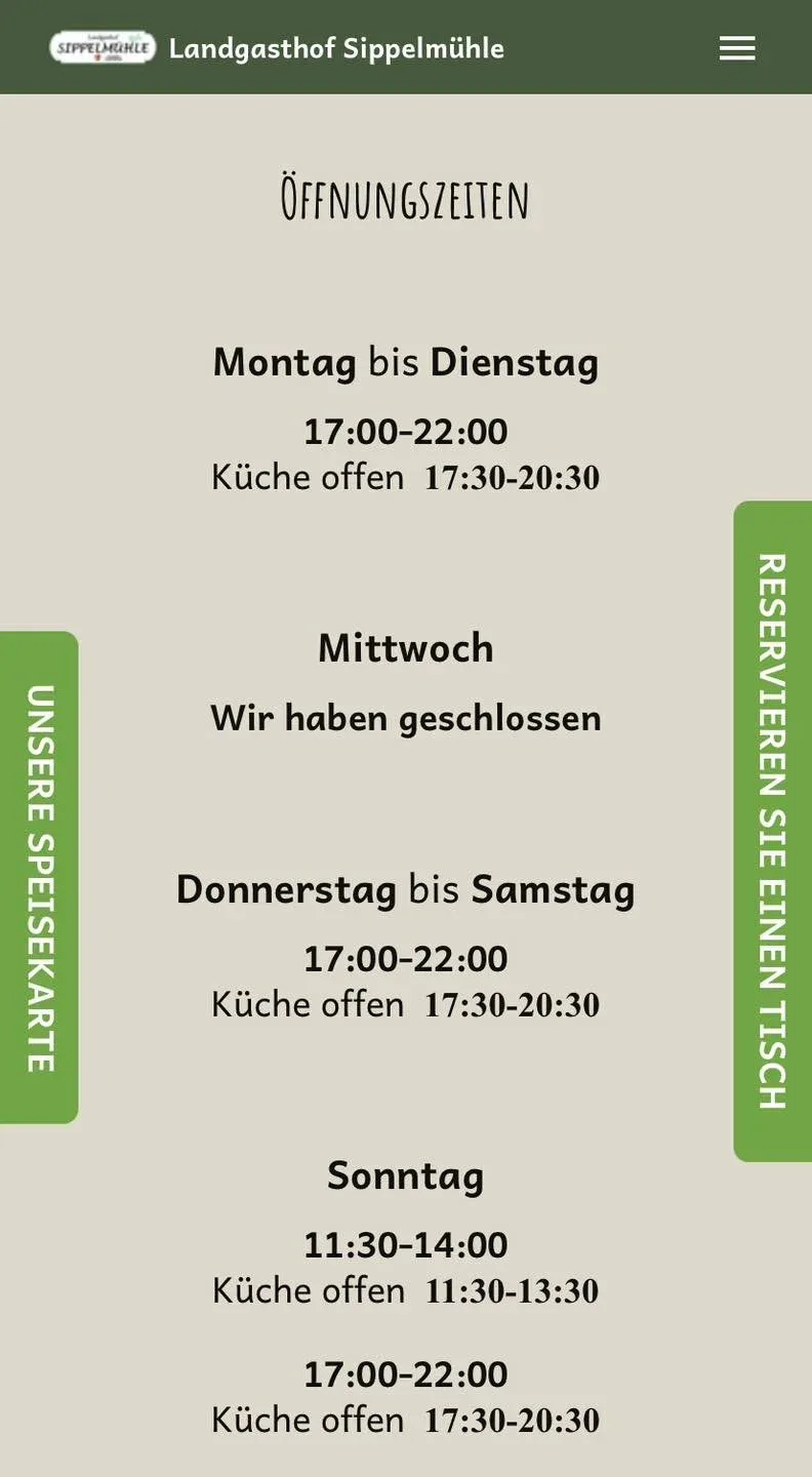 Heutiges Musikevent und Winteröffnungszeiten-Update im Landgasthof Sippelmühle