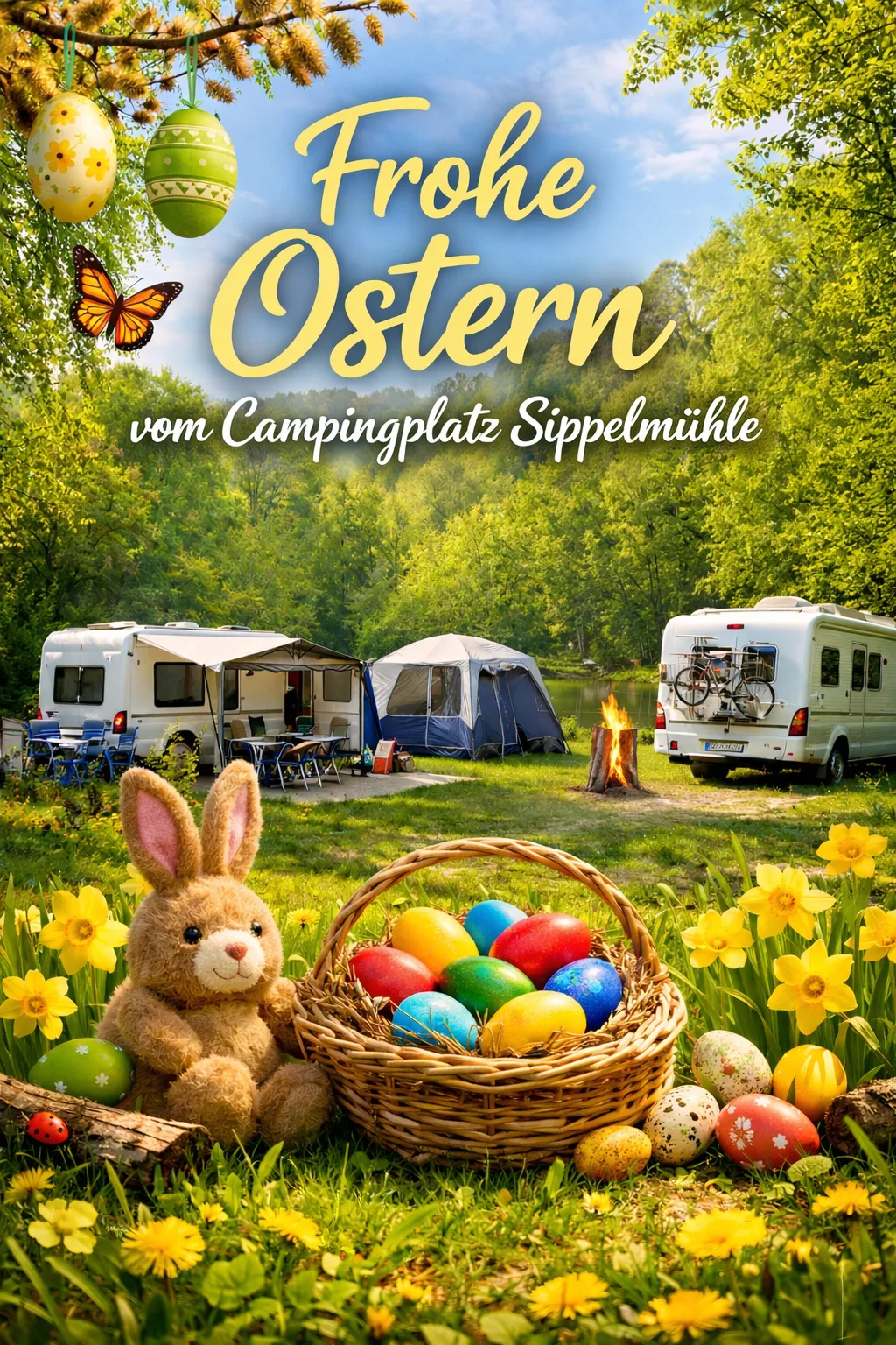 Beitragsbild: 🌸 Frohe Ostern auf unserem Campingplatz! 🐣