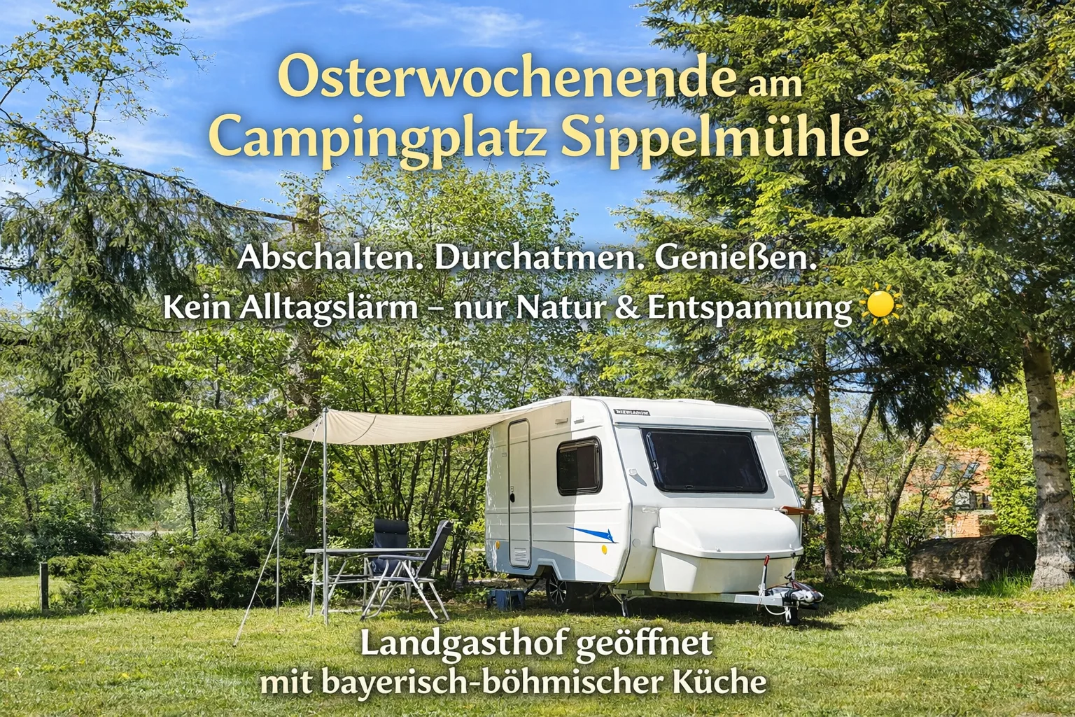 Beitragsbild: 🌿 Osterwochenende auf dem Campingplatz Sippelmühle 🐣